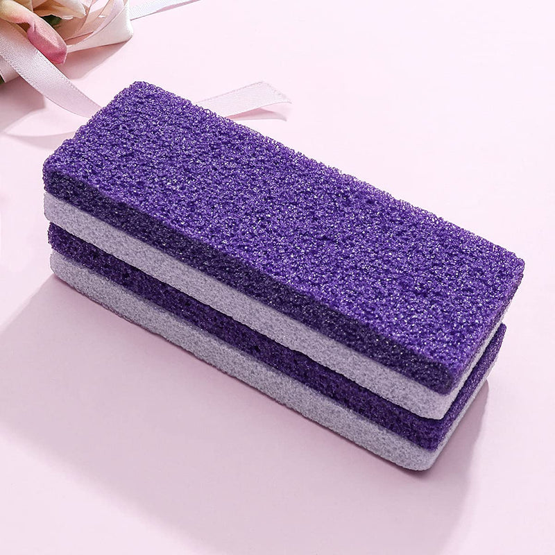 [Australia] - Healifty Foot Pumice Stone Feet Hard Skin Callus Remover and Scrubber for Feet, Hands and Body 2pcs (Purple) 