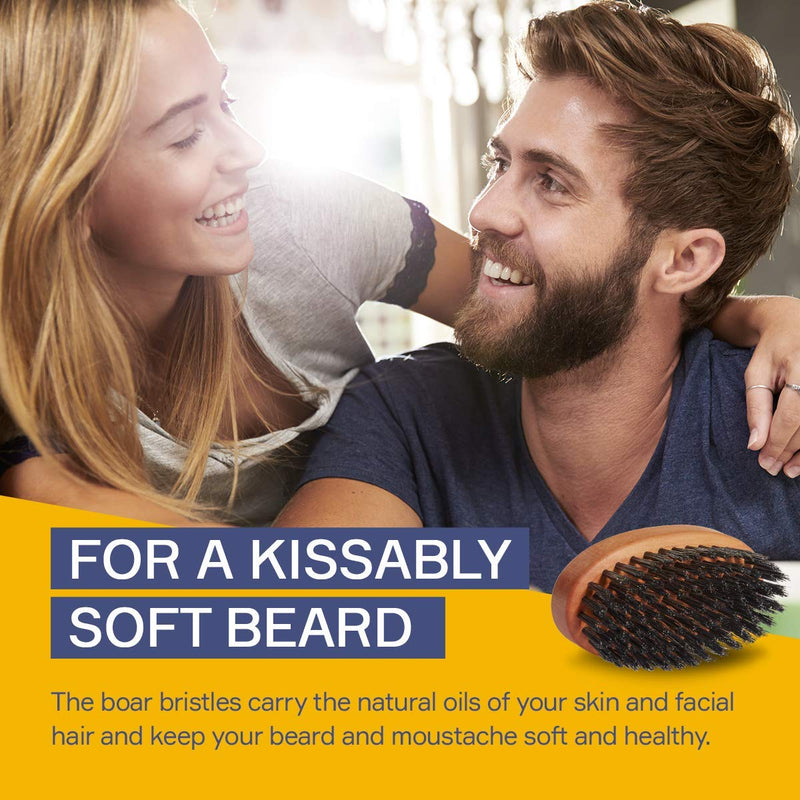 [Australia] - Seven Potions Boar Bristle Beard Brush For Men ‚Äî Made of Pear Wood with Soft Second-Cut Boar Hair ‚Äî Soft Bristles To Tame and Soften Your Facial Hair 