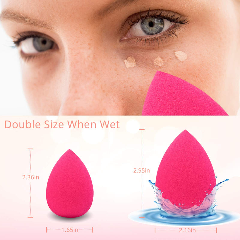 [Australia] - Foonbe Makeup Sponge, Latex Free and Vegan Makeup Blender Beauty Sponge, for Powder, Cream or Liquid Application (1 Pc, Red) 