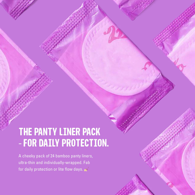 [Australia] - Flo Organic Bamboo Leakproof, Highly Absorbent Slim Panty Liners - Individually Wrapped - Biodegradable & Cruelty, Plastic & Vegan Free - 24 Pack 24 Count (Pack of 1) 