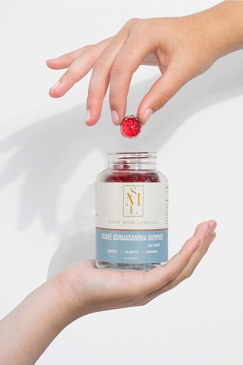 [Australia] - Suave Moss Lifestyle | Ashwagandha and L-Theanine Gummies with Rhodiola and Black Pepper Extract. 60 Gummies. 