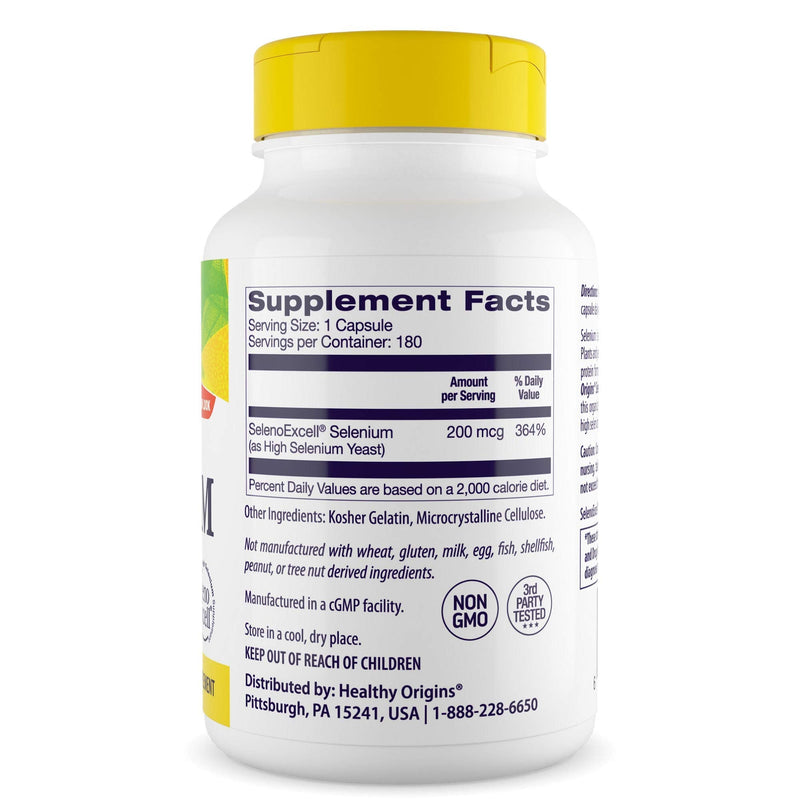 [Australia] - Healthy Origins Selenium Seleno Excel No Fillers 200 MCG, 180 Count, White 