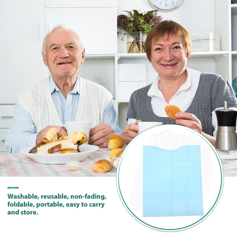 [Australia] - Artibetter Disposable Adult Bibs for Eating Waterproof Adult Bibs Disposable Adult Poly Bibs Disposable Bibs For Adults 