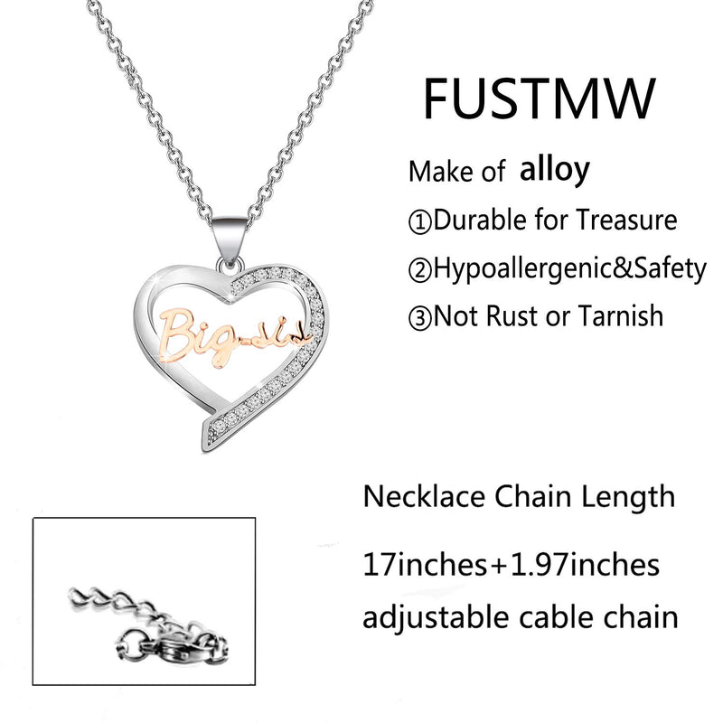 [Australia] - FUSTMW Sisters Gifts The Love Between Sisters is Forever 3 Sisters Keychain Set Gift for Big sis Mid Sis Lil Sister Jewelry 3 sister necklace 