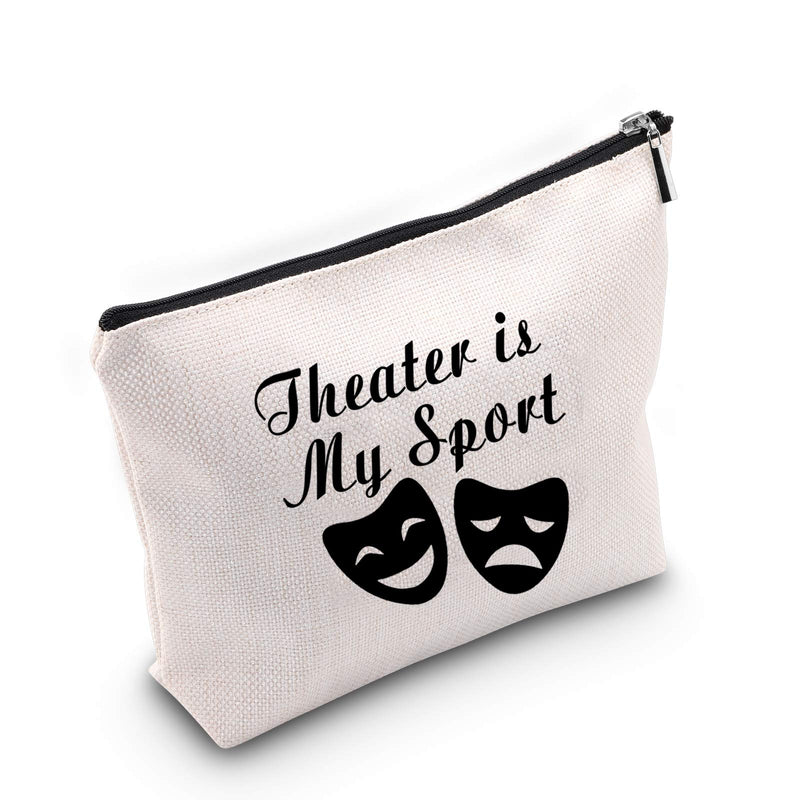 [Australia] - LEVLO Acting Inspired Gift Theatre Bags Theater is My Sport Makeup Bags Gifts for Performance Actress Actors Director (Theater is My Sport) 