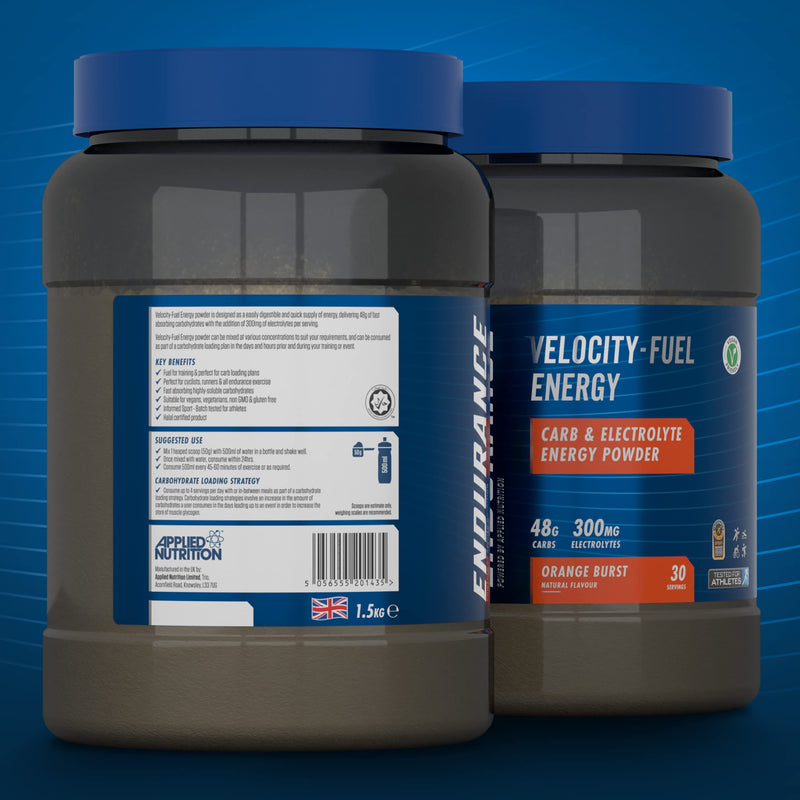 [Australia] - Applied Nutrition Endurance - Energy Drink Powder, Carbohydrates & Electrolytes, Quick Energy for Performance Sports (1.5kg - 30 Servings) (Orange Burst) Orange Burst 