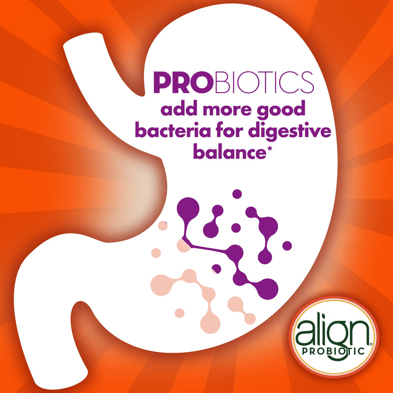 [Australia] - Align DualBiotic, Prebiotic + Probiotic for Women and Men, Help Nourish and Add Good Bacteria for Digestive Support, Natural Fruit Flavors, 60 Gummies 