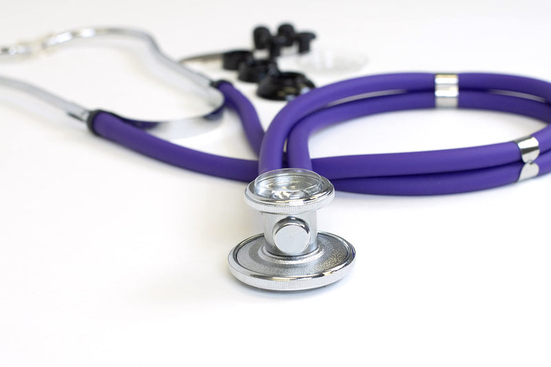 [Australia] - Primacare DS-9295-PU 30" Sprague Rappaport Style Stethoscope for Doctors, Nurses and Medical Students, First Aid Professional Dual Head Cardiology Kit for Men, Women and Pediatric, Purple 