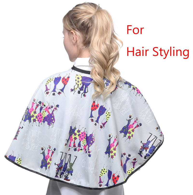 [Australia] - Makeup Artist Shortie Comb-Out Cape, Beauty Salon Styling Cape Light Grey 