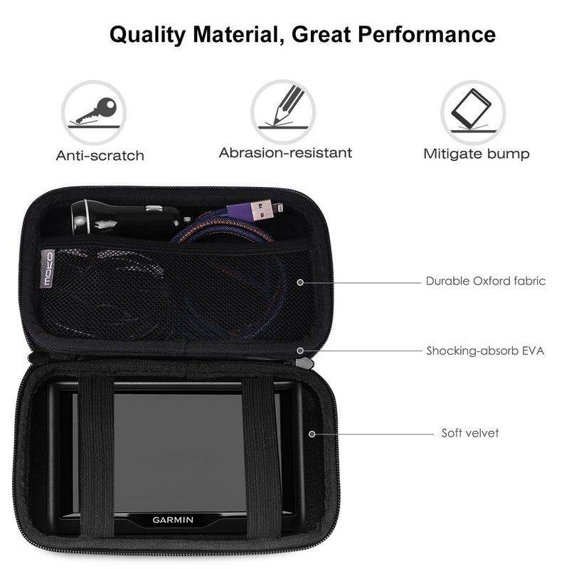 [Australia] - MoKo 7-Inch GPS Carrying Case, Portable Hard Shell Protective Pouch Storage Bag for Car GPS Navigator Garmin / Tomtom / Magellan with 7" Display - Black 7 inch 