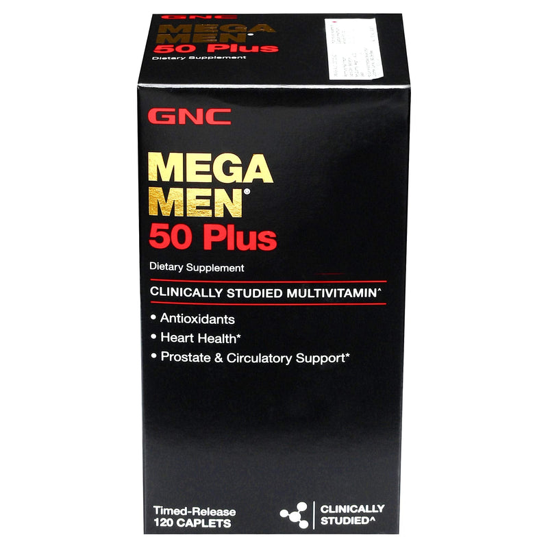 [Australia] - GNC Mega Men 50 Plus Multivitamin 120 Count (Pack of 1) 