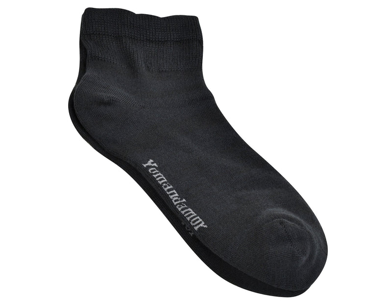 [Australia] - Yomandamor Mens Coolmax Ankle Wide Stretched Diabetic Socks with Seamless Toe,5 Pairs 10-13 5 Pairs Black 