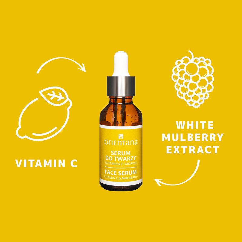 [Australia] - Orientana Bio Face Serum - Vitamin C & Mulberry ‚Äì Day and Night Natural Vegan Organic Anti Aging Moisturiser - Redness Pigmentation & Dark Spot Treatment - Hydrating Firming & Brightening Skin, 30ml 