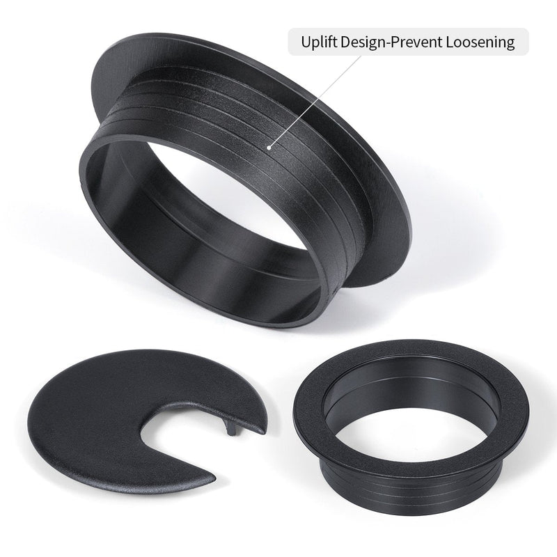 [Australia] - Desk Grommet 2 Inch, Plastic Desk Cord Cable Hole Cover Grommet - 10 Packs, Black 