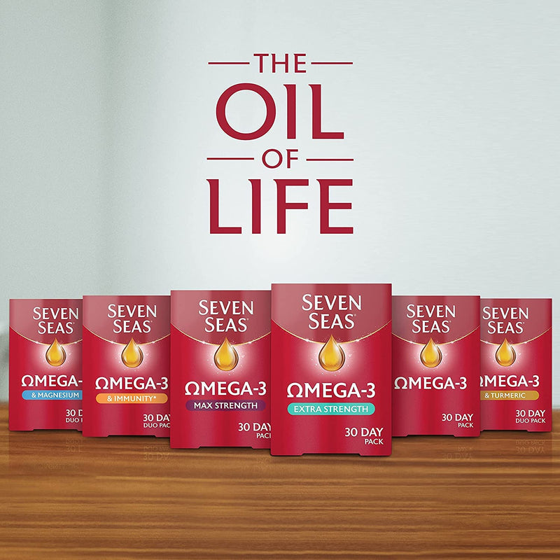 [Australia] - Seven Seas Omega-3 Fish Oil Extra Strength, One-A-Day, Vitamin D, 1250 mg Fish Oil, 750 Mg Omega-3 + 250 mg, 30 High Strength Tablets 