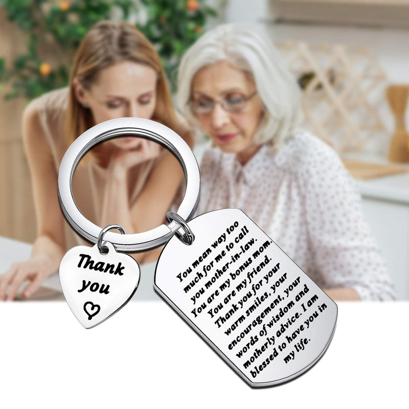 [Australia] - WSNANG Mother in Law Gift Future Mother Gift I Am Blessed to Have You in My Life Mother in Law Keychain Thank You Gift Wedding Gift 