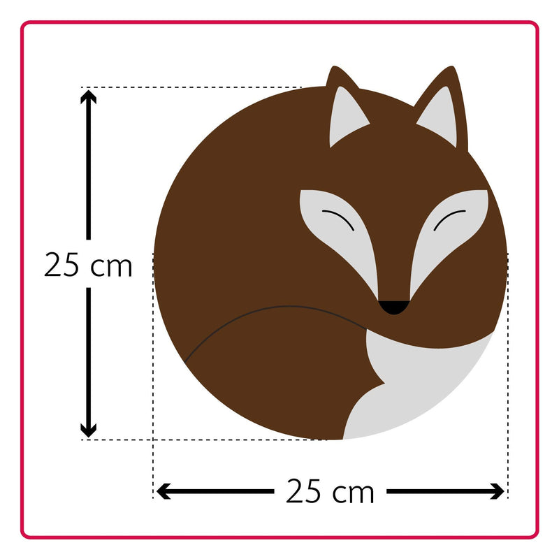 [Australia] - Leschi Wheat Bag microwavable, unscented/Heat Pack for Stomach and Lower Back/Animal: Fox Luca, Brown Chocolate / Midnight 