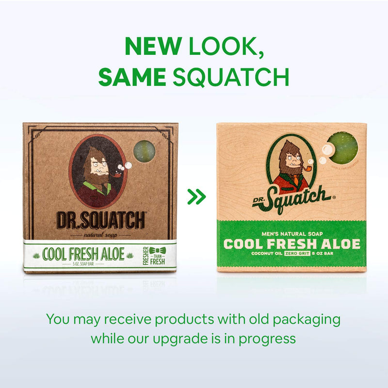 [Australia] - Cool Fresh Aloe Soap for Men – Naturally Refreshing Aloe Vera Soap for Men with Organic Oils – Bar Handmade in USA by Dr. Squatch Cool Fresh Aloe 