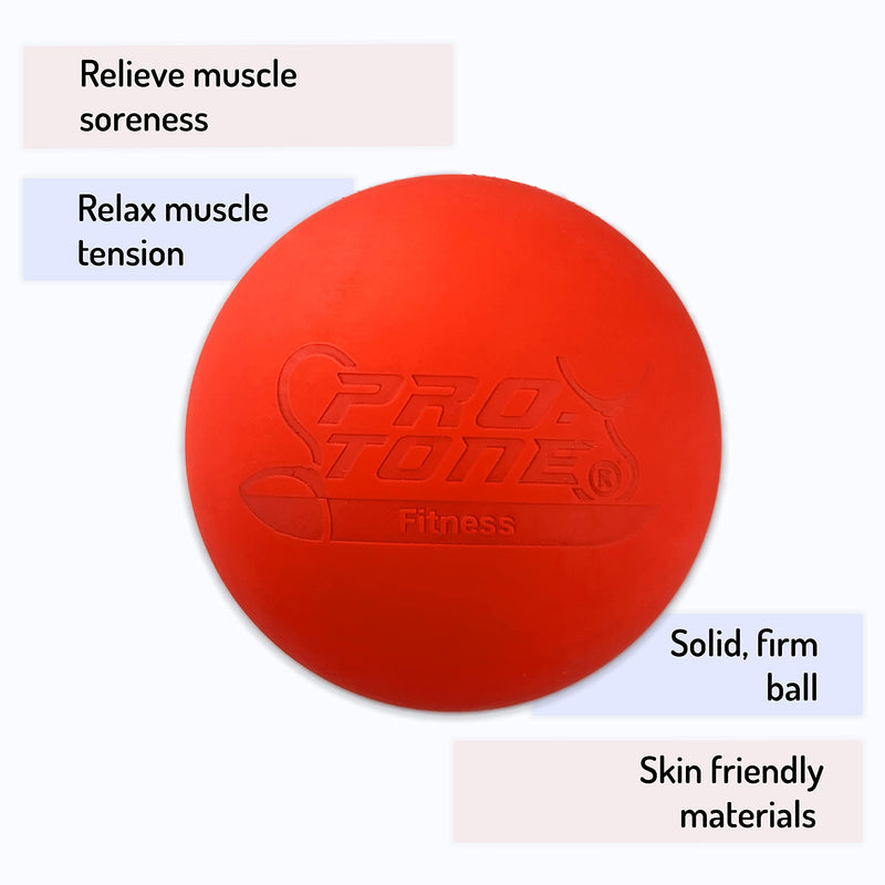 [Australia] - PROTONE Lacrosse Ball / Massage Ball for Trigger Point Massage / Rehab / Physiotherapy Black 