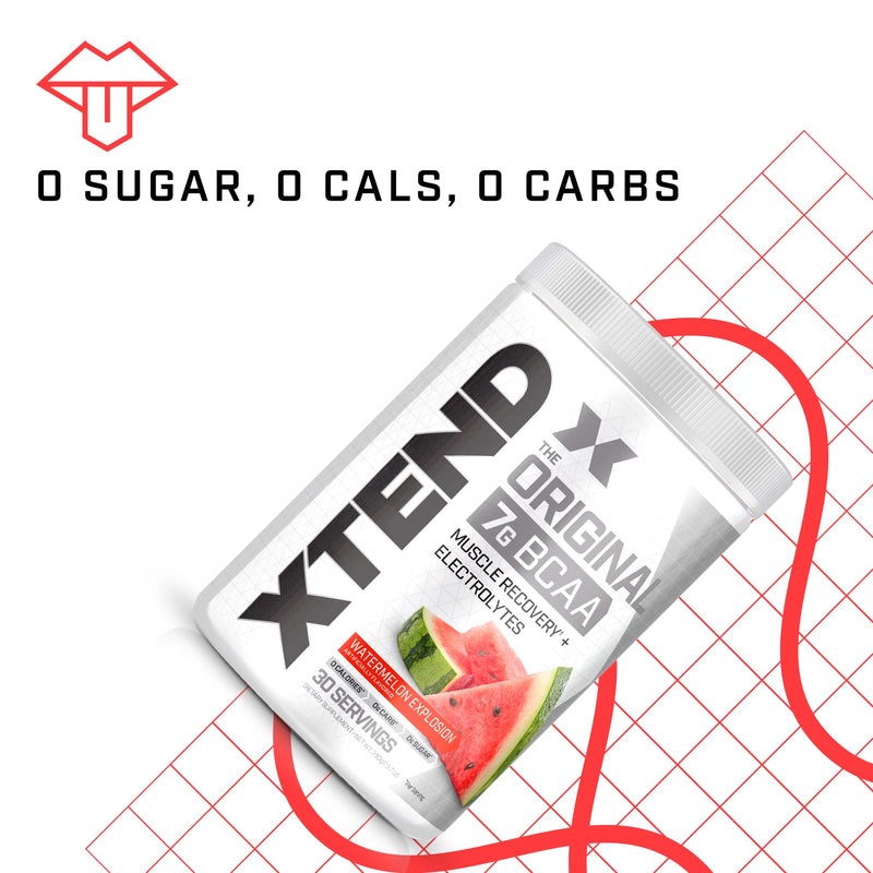 [Australia] - XTEND Original BCAA Powder Watermelon Explosion - Sugar Free Post Workout Muscle Recovery Drink with Amino Acids - 7g BCAAs for Men & Women - 30 Servings 30 Servings (Pack of 1) 