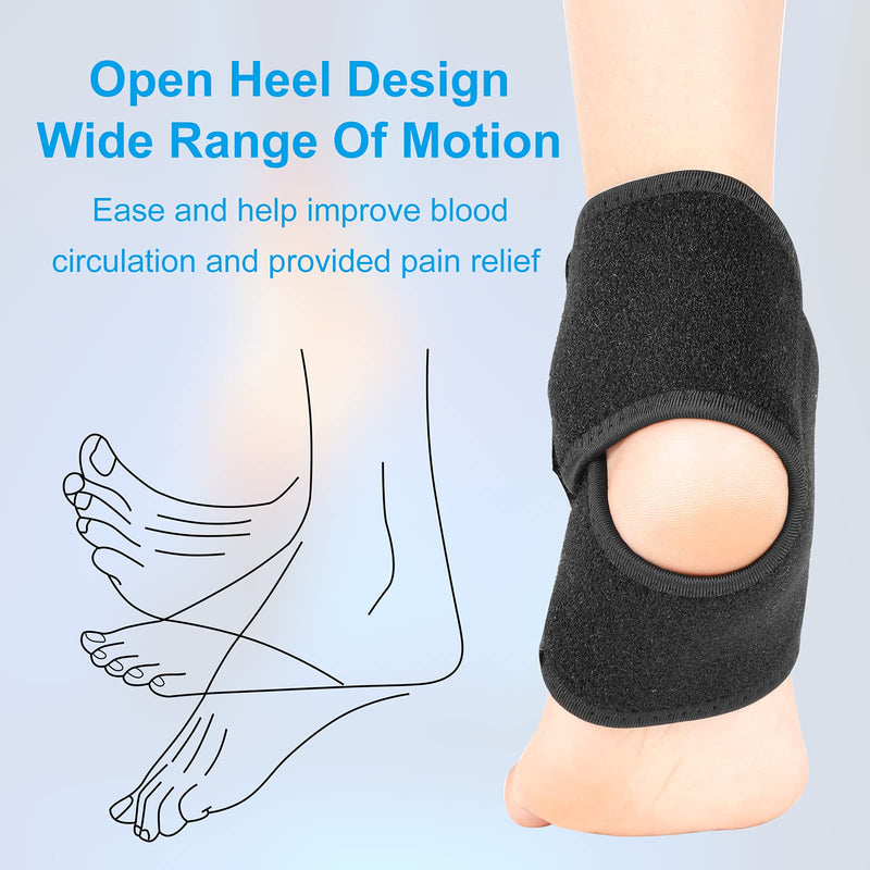 [Australia] - Kids Ankle Brace Supports Breathable Neoprene Ankle Stabilizer Adjustable Child Ankle Protector Wraps Sports Dance Foot Support Arch Supports for Sports Protection Joint Pain Ankle Sprain 2PCS Black Medium 