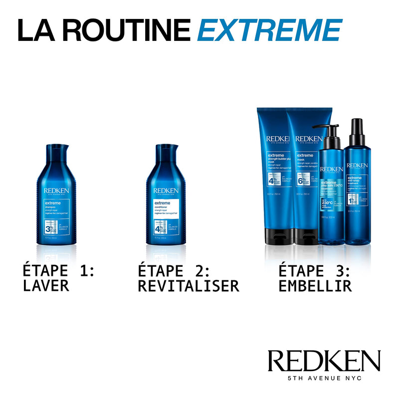 [Australia] - Redken Conditioner for brittle and damaged hair, anti hair breakage, with interlock protein network, extreme conditioner, 1 x 500 ml EXT Conditioner 500 ml 