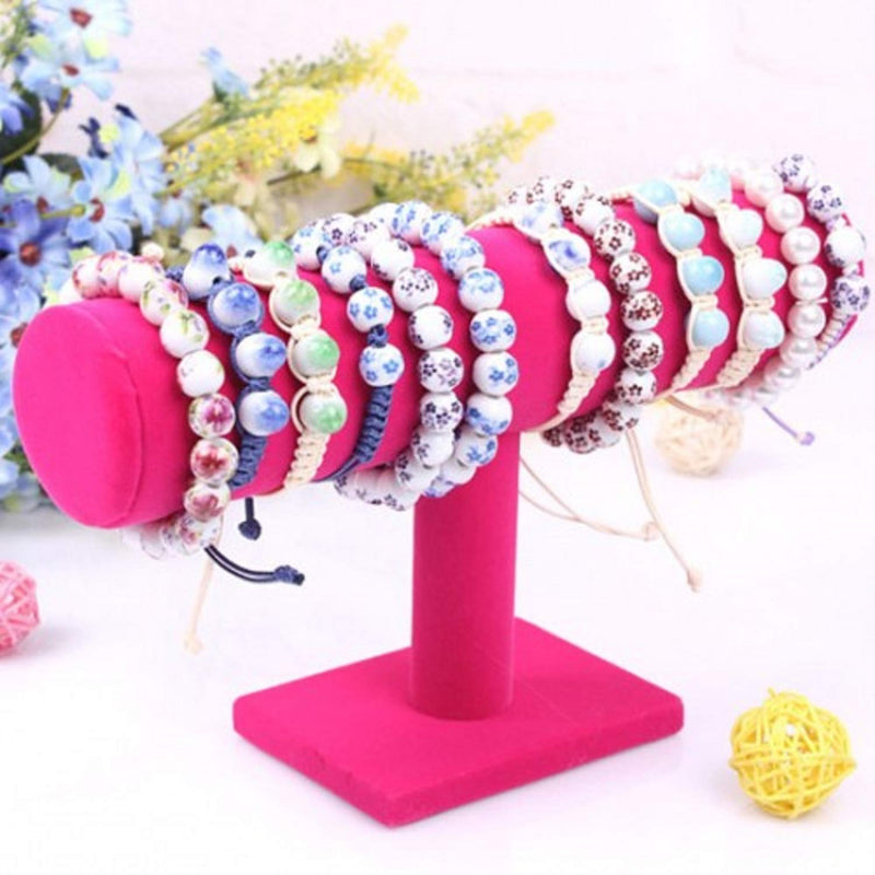 [Australia] - Hivory Single T-Bar Bracelet Holder for Jewlery ~ Bracelets, Watches, Bangles Holder ~ Jewelry Organizer Display Stand (Rose) Rose 