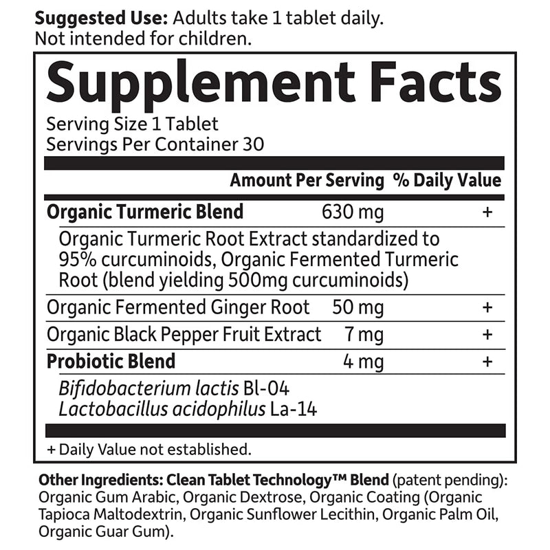 [Australia] - Garden of Life mykind Organics Maximum Strength Turmeric Joints & Mobility Support 30 Tablets - 500mg Curcumin (95% Curcuminoids) Black Pepper - Organic Non-GMO Vegan & Gluten Free Herbal Supplements 