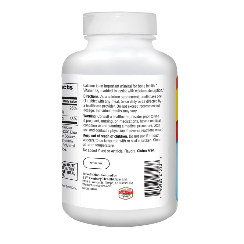 [Australia] - 21st Century Calcium 500 mg Plus D3 Tablets, 400 Count 