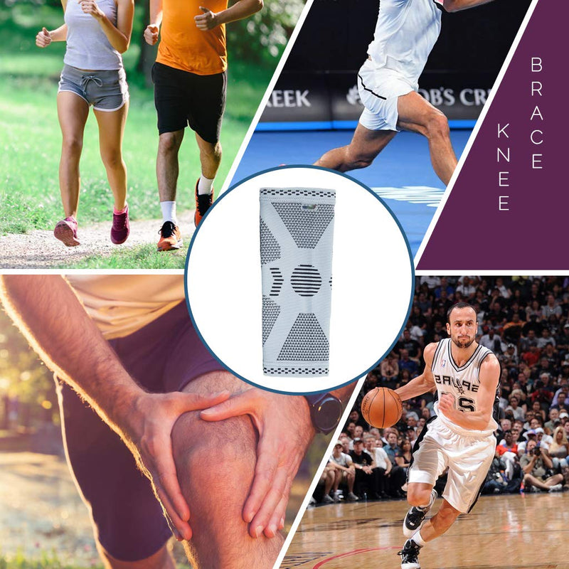 [Australia] - NeoTech Care Knee Support Brace, Bamboo Fiber, Gray (Size S, 1 Unit) Small (Pack of 1) 