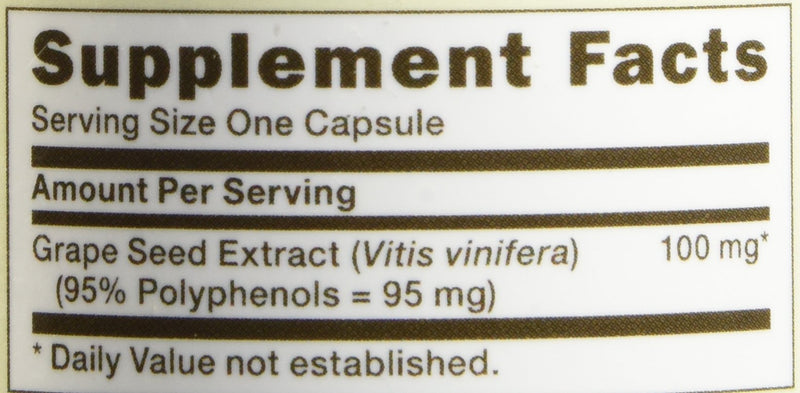 [Australia] - GNC Herbal Plus Grape Seed Extract 100mg | Provides Antioxidant Support, Vegetarian, Sodium Free, Zero Sugar | 100 Capsules 