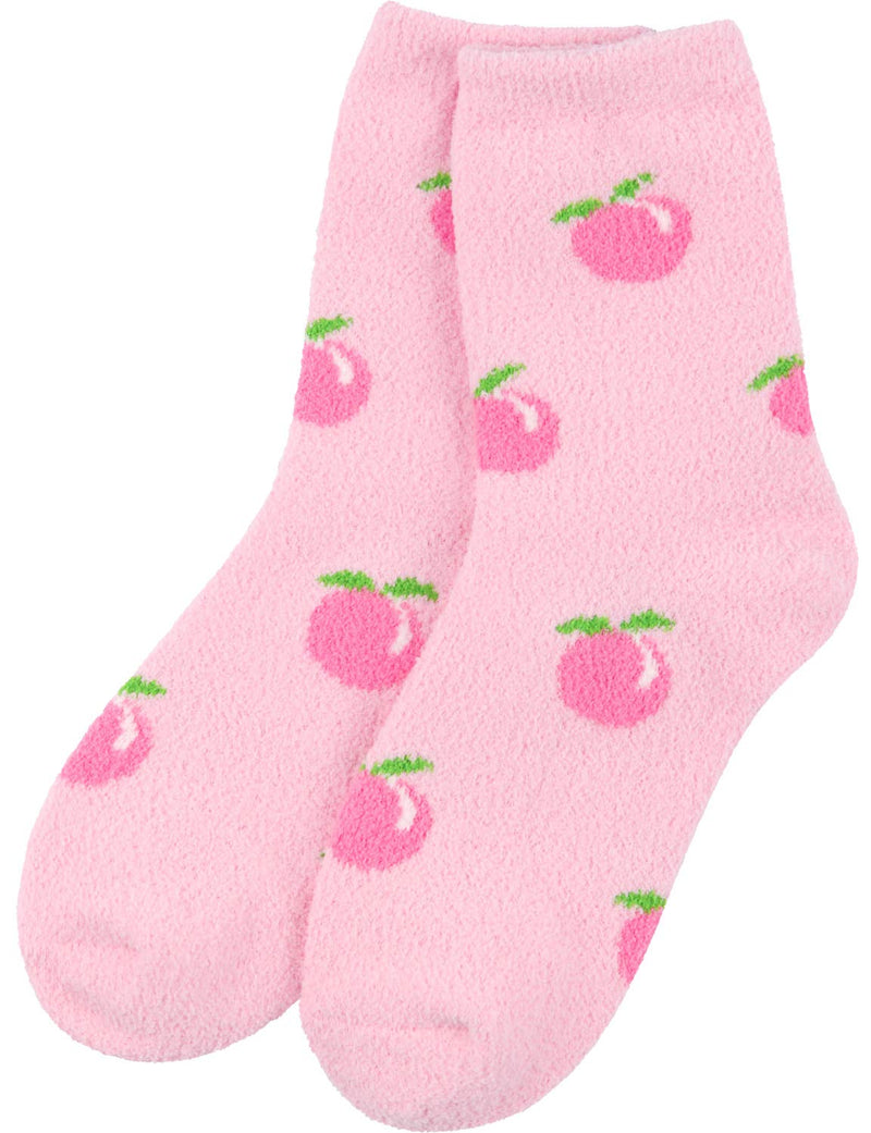 [Australia] - HASLRA Premium Soft Warm Microfiber Fuzzy Socks 2-5 Pairs Medium Wso106-peach 