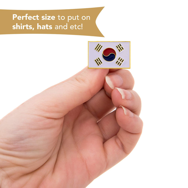[Australia] - South Korea Country Flag Lapel Enamel Made of Metal Souvenir Hat Men Women Patriotic (Rectangle Pin) 