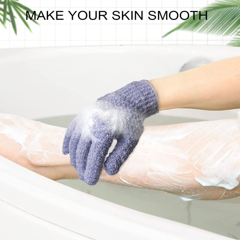 [Australia] - Migliore Wear Exfoliating Gloves, 3 DISTINCT TEXTURES Body Scrub Gloves, Natural Bath/Shower Scrubber Gloves, Beauty Loofah Body Exfoliator Mitt with Hanging Loop(Heavy) 1 Pair Heavy 