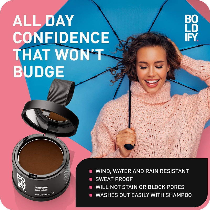 [Australia] - BOLDIFY Hairline Powder (Auburn) Instantly Conceals Hair Loss and Fills In Receding Hairlines, Bald Spots, and Wide Parts - Stain-Proof 48 Hour Formula for Hair & Beard - Gray Hair Coverage Auburn 