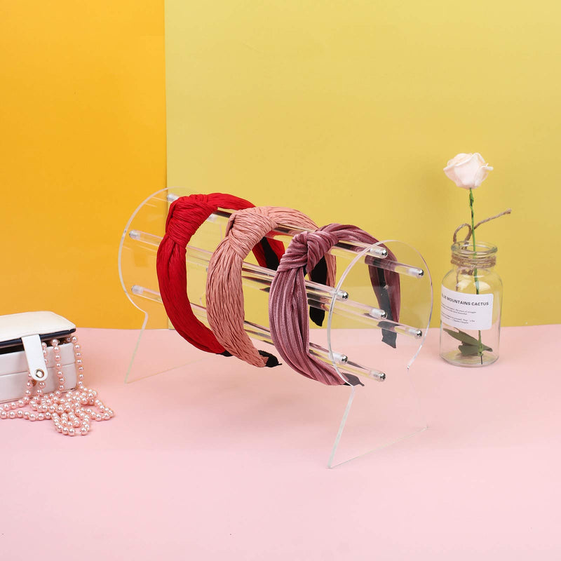 [Australia] - AOFLLU Acrylic Headband Holder，Clear Jewelry Organizer for Teen Girl Women Gifts, The Perfect Headband Display Organizer (2) 2 