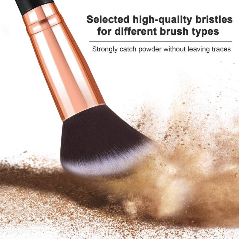 [Australia] - Makeup Brushes 10Pcs Marble Makeup Brush Set Foundation Powder Blush Blending Eyeshadow Brushes Sets Black 