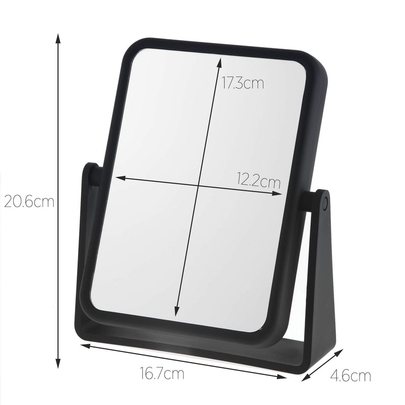 [Australia] - Soft Touch Rectangular Mirror by Danielle with 7X Magnification - Matte Black 