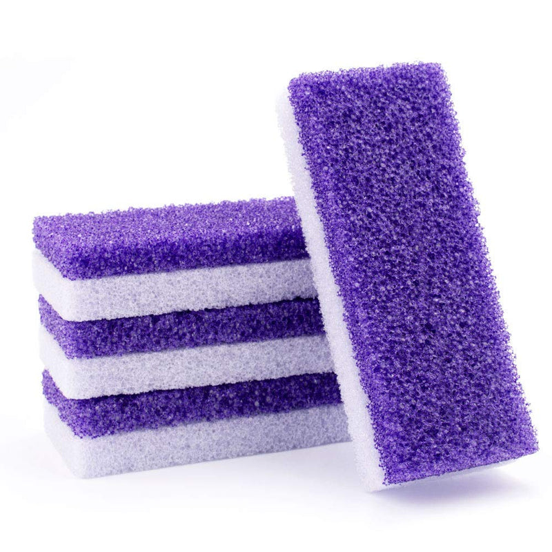 [Australia] - 4 Pack Foot Pumice Stone 2 in 1 Double Side PU Pedicure Stone Dead Hard Skin Callus Scrubber Remover Tool for Smooth Feet and Hands (Purple) Purple 