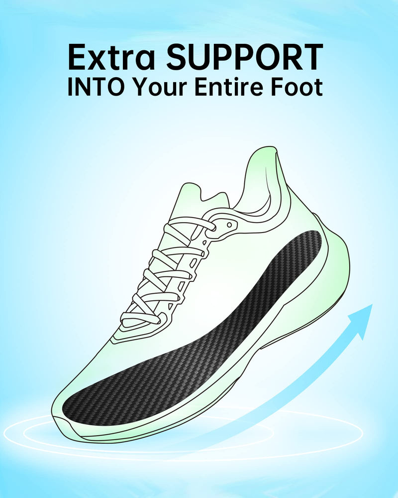 [Australia] - Carbon Fiber Insole 270mm Men's Size 9 / Women's 10, Carbon Fiber Shoe Inserts for Man Woman, Basketball Football Hiking Sports Insole, Orthotic Shoe Stiffener Insert for Hallux Rigidus Mortons Toe 