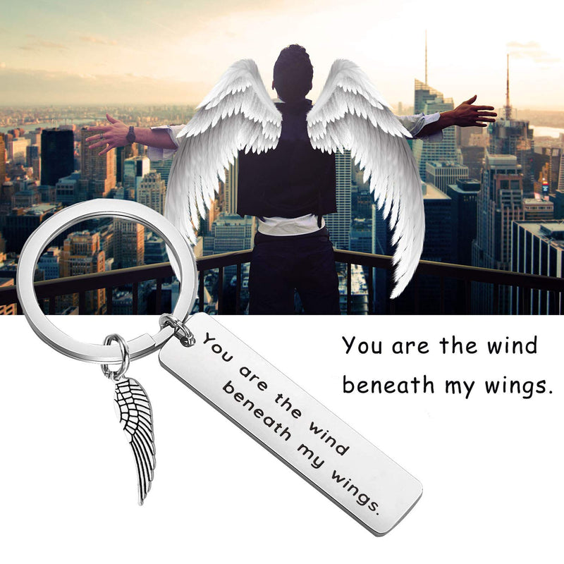 [Australia] - PLITI Graduation Thank You Gifts Mom Appreciation Gifts Mom Dad Keychain You are the Wind Beneath My Wings Achievement Gift Graduation Gift for Teacher Appreciation Gift You are Wind Key 