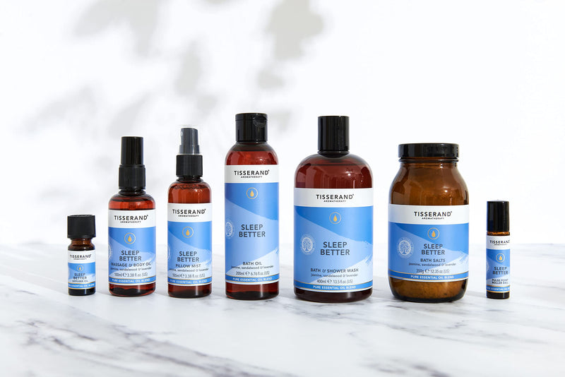 [Australia] - Tisserand Aromatherapy | Sleep Better | Lavender Bath Salts For Women & Men With Jasmine & Sandalwood | 100% Natural Bath Salt & Pure Essential Oil Blend | 350g 