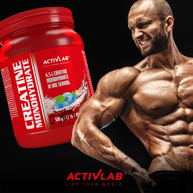 [Australia] - Activlab Creatine Monohydrate - 500g Jar | Optimum Nutrition Pre-Workout 83 Servings | Creatine Powder for Muscle Growth- Iced Candy Flavor 
