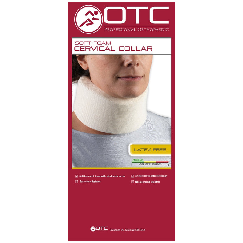 [Australia] - OTC Cervical Collar, Soft Contour Foam, Neck Support Brace, Black Average 3" Depth, X-Large 