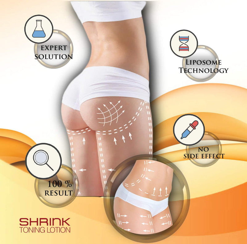 [Australia] - Shrink Toning Lotion ‚Äì Heat Activated Skin Tightening Cream for Body - Reduces the Appearance of Cellulite and Stretch Marks with Caffeine, Vitamin E and CoQ10 (8 oz tube) 