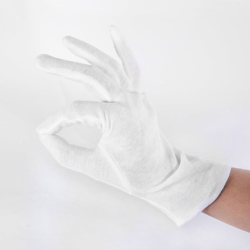 [Australia] - Mudder 6 Pairs Cosmetic Gloves Hand Spa Gloves for Moisturizing, White (M Size) Medium 