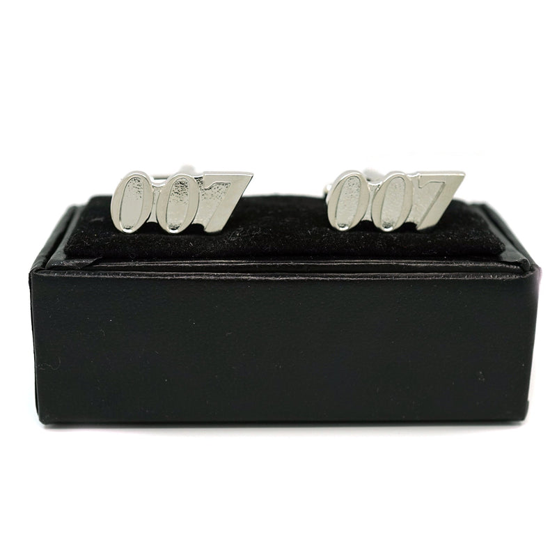 [Australia] - Teri's Boutique James Bond 007 Goldeneye Wedding Shirt Party Men's Cuff Links w/Gift Box Silver 