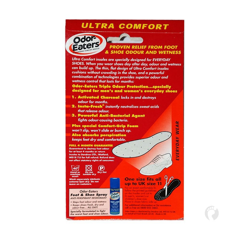 [Australia] - Odor-Eaters Ultra Comfort, Odour-Destroying, Deodorising comfort insoles, for everyday wear 1 Pair 
