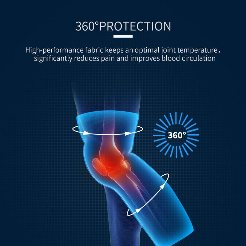 [Australia] - Full Leg Sleeves Long Compression Leg Sleeve Knee Sleeves Protect Leg, for Man Women Basketball, Arthritis Cycling Sport Football, Reduce Varicose Veins and Swelling of Legs(Pair) Black Large (1 Pair) 