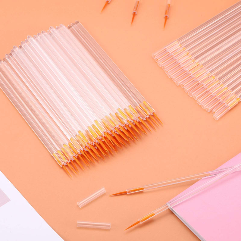 [Australia] - eBoot 100 Pack Disposable Eyeliner Brush Applicator Cosmetic Eye Wands Makeup Tool (Clear) 